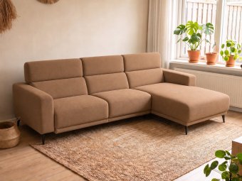 Loungebank Enschede in bruin – kleurimpressie