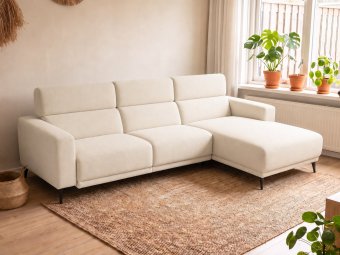 Loungebank Enschede in creme – kleurimpressie
