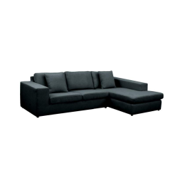Zwarte loungebank Lelystad 254cm – A-meubel