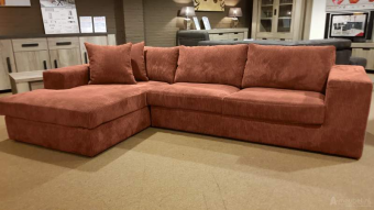 Cognac loungebank Loenen 246cm – A-meubel