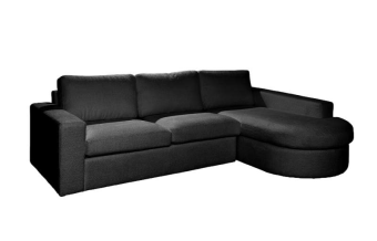 Zwarte loungebank Rond Aalsmeer 232cm – A-meubel