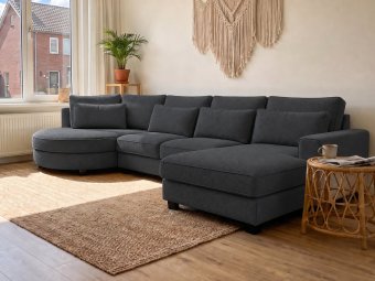 Loungebank Rond Amstelveen in antraciet – kleurimpressie