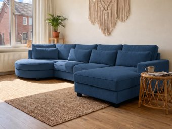 Loungebank Rond Amstelveen in blauw – kleurimpressie