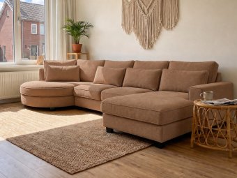 Loungebank Rond Amstelveen in bruin – kleurimpressie