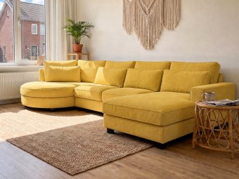 Loungebank Rond Amstelveen in geel – kleurimpressie