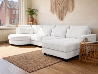 Loungebank Rond Amstelveen in wit – kleurimpressie