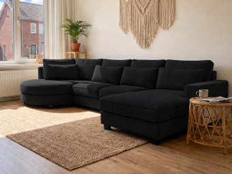 Loungebank Rond Amstelveen in zwart – kleurimpressie