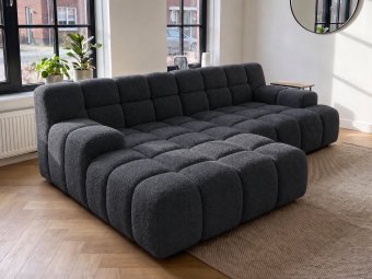 Loungebank Tiel in antraciet – kleurimpressie