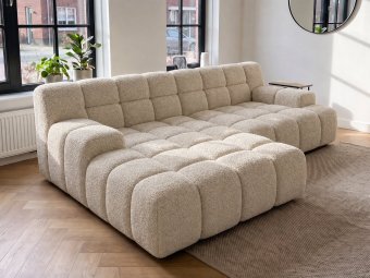 Loungebank Tiel in beige – kleurimpressie