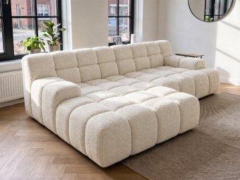 Loungebank Tiel in creme – kleurimpressie
