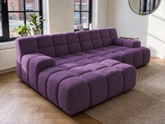 Loungebank Tiel in paars – kleurimpressie