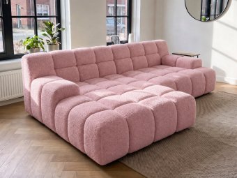Loungebank Tiel in roze – kleurimpressie