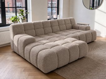 Loungebank Tiel in taupe – kleurimpressie