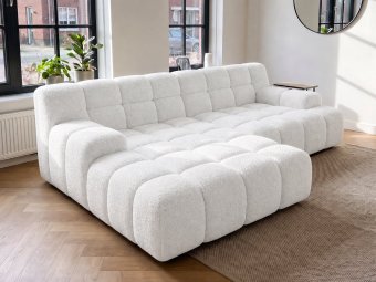 Loungebank Tiel in wit – kleurimpressie