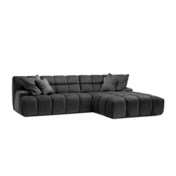 Zwarte loungebank Tynaarlo 256cm – A-meubel