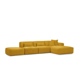 Gele loungebank Veenendaal 399cm – A-meubel