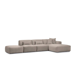 Taupe loungebank Veenendaal 386cm – A-meubel