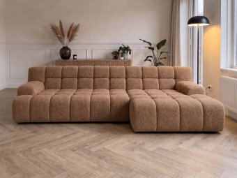 Loungebank Zuidlaren in bruin – kleurimpressie