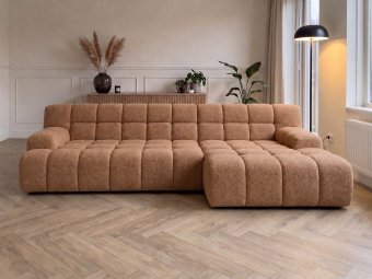 Loungebank Zuidlaren in cognac – kleurimpressie