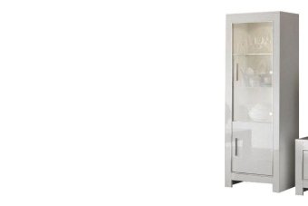 Kolomkast Glas Marknesse Wit 64cm