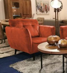 Oranje fauteuil Akker 177cm – A-meubel