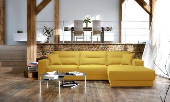 Gele loungebank Venray 246cm – A-meubel
