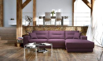Paarse loungebank Venray 246cm – A-meubel