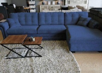 Blauwe loungebank Groenveld 252cm – A-meubel