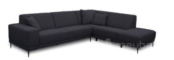 Zwarte hoekbank Mijdrecht 225cm – A-meubel