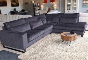 Antraciet hoekbank Naarden 270cm – A-meubel