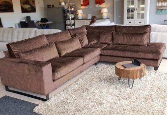 Bruine hoekbank Naarden 270cm – A-meubel