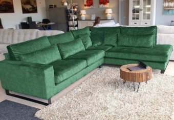 Groene hoekbank Naarden 270cm – A-meubel