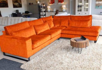 Oranje hoekbank Naarden 270cm – A-meubel