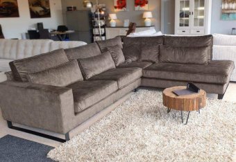 Taupe hoekbank Naarden 270cm – A-meubel