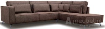 Taupe hoekbank Groede 266cm – A-meubel