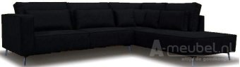 Zwarte hoekbank Groede 266cm – A-meubel