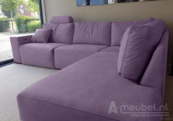 Paarse hoekbank Marle 253cm – A-meubel