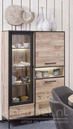Vitrinekast Pieterburen 106cm