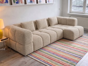 Pijnacker Loungebank in beige – kleurimpressie