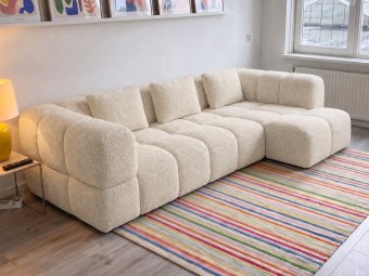 Pijnacker Loungebank in creme – kleurimpressie