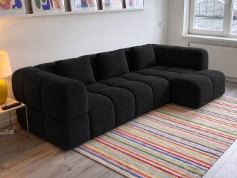 Pijnacker Loungebank in zwart – kleurimpressie