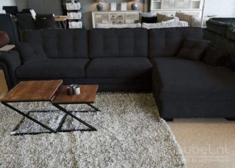 Zwarte loungebank Groenveld 258cm – A-meubel