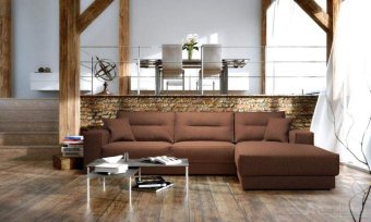 Bruine loungebank Venray 246cm – A-meubel