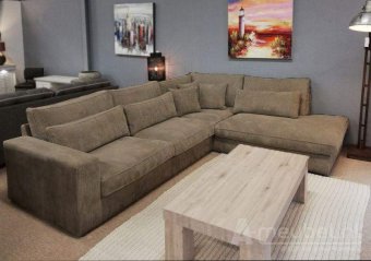 Taupe hoekbank Terheijden 265cm – A-meubel