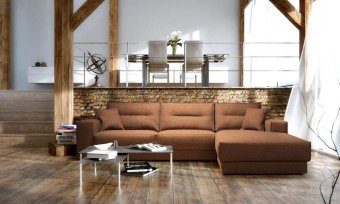 Cognac loungebank Venray 272cm – A-meubel