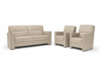 Purmerend Fauteuil - Rug: Hoog in beige – kleurimpressie