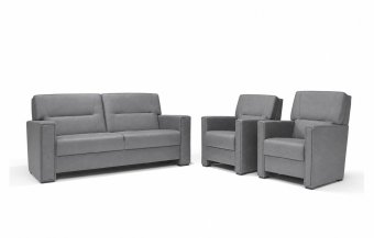 Purmerend Fauteuil - Rug: Hoog in grijs – kleurimpressie