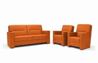 Purmerend Fauteuil - Rug: Hoog in oranje – kleurimpressie