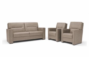 Purmerend Fauteuil - Rug: Hoog in taupe – kleurimpressie