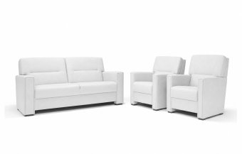 Purmerend Fauteuil - Rug: Hoog in wit – kleurimpressie